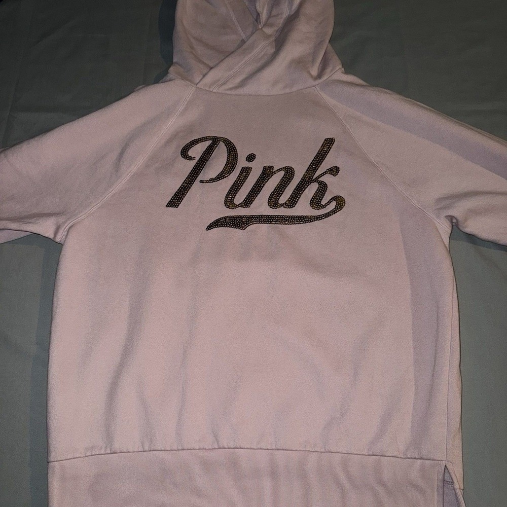 Victorias Secret Pink Womens Small Pink Sweatshirt Hoodie Pullover SMALL